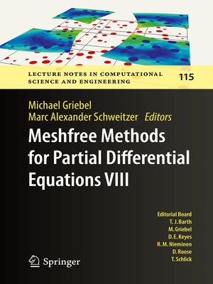 cover image of Meshfree Methods for Partial Differential Equations VIII